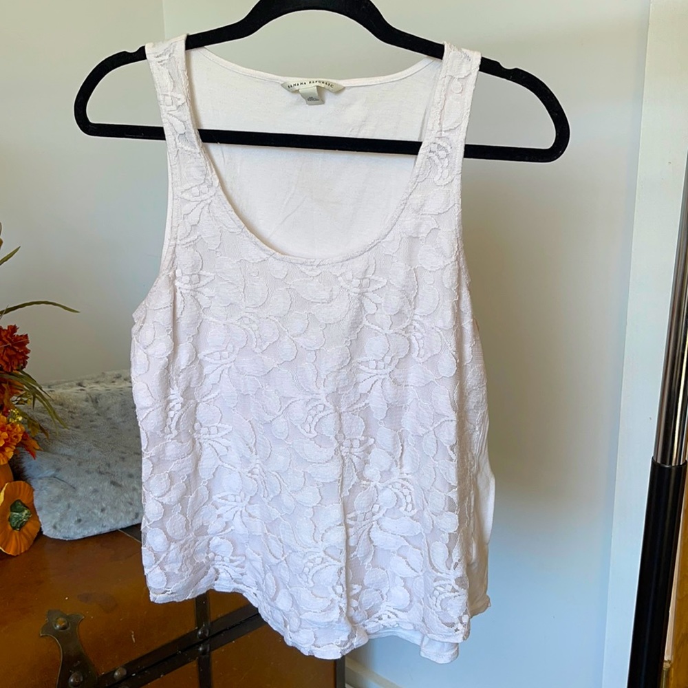 BANANA REPUBLIC Lace Front Tank